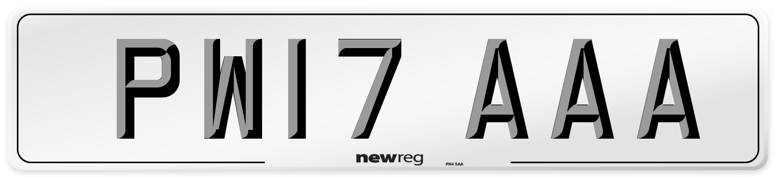 PW17 AAA Number Plate from New Reg